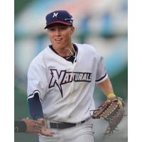 Outfielder Ethan Chapman with the Northwest Arkansas Naturals