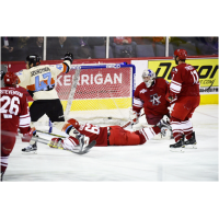 Darian Dziurzynski of the Missouri Mavericks Celebrates a Goal vs. the Allen Americans