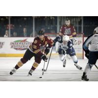 Chicago Wolves C Pat Cannone Handles the Puck vs. the Milwaukee Admirals