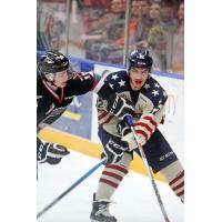 Tri-City Americans C Parker AuCoin vs. the Kelowna Rockets