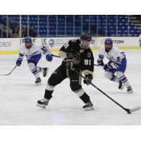 Corpus Christi IceRays Tender Tommy Parrottino with the Oakland Jr. Grizzlies