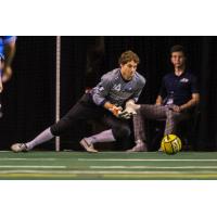 Tacoma Stars Goalkeeper Danny Waltman Prepares to Make a Save