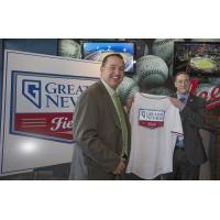 Reno Aces President Eric Edelstein and Greater Nevada President and Chief Executive Officer Wally Murray