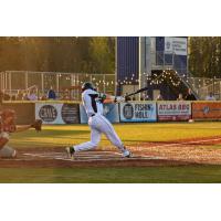 Lakeshore Chinooks get ahold of a pitch vs. the Wisconsin Rapids Rafters