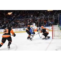 Lehigh Valley Phantoms goaltender Kirill Ustimenko vs. the Syracuse Crunch
