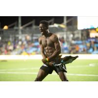 Colorado Springs Switchbacks FC forward Hadji Berry reacts after his goal