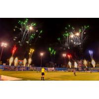 Fireworks over Cashman Field, home of Las Vegas Lights FC