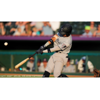 Oswaldo Cabrera at bat for the Somerset Patriots