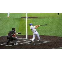 Nathan Blasick at bat for the Green Bay Booyah