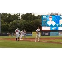 Rome Braves circle the bases after a home run