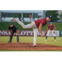 Nick Travieso of the Kansas City Monarchs delivers a pitch against Kane County