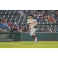 Morgan McCullough rounds the bases after a solo home run against the Chicago Dogs in the 5-2 win for the Kansas City Monarchs