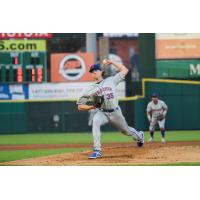 Josh Walker pitched seven innings of one-hit, scoreless baseball on Friday night for the Syracuse Mets against Rochester