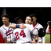 Rome Braves all smiles after Drew Campbell's walk-off hit