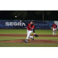 Charleston RiverDogs pitcher Austin Vernon delivers