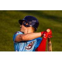 Jack Steil of the St. Cloud Rox takes a big swing on opening day