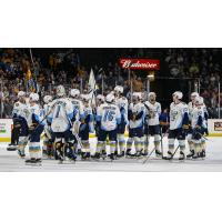 Toledo Walleye gather as a team