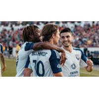 South Georgia Tormenta FC reacts after a goal against the Richmond Kickers