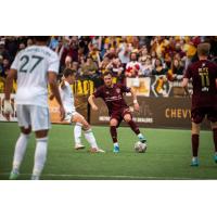 Detroit City FC defender Deklan Wynne against the Pittsburgh Riverhounds