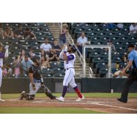 Emmanuel Rodriguez crosses home for the Fort Myers Mighty Mussels