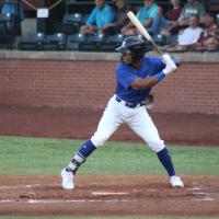 Miles Gordon at bat for the Evansville Otters