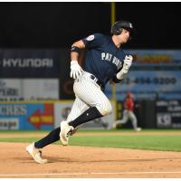 Max Burt of the Somerset Patriots runs the bases