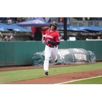 Brian O'Keefe of the Tacoma Rainiers rounds the bases