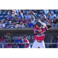 Pensacola Blue Wahoos' Griffin Conine at bat