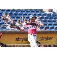 José Devers of the Pensacola Blue Wahoos