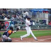 Evan White of the Tacoma Rainiers in action