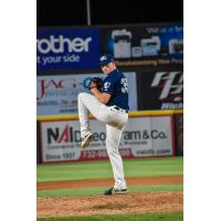 Somerset Patriots' pitcher Matt Sauer in action