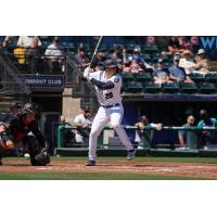 Evan White of the Tacoma Rainiers in action