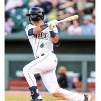 Columbia Fireflies' Guillermo Quintana At Bat