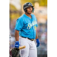 Leandro Cedeño with the Amarillo Sod Poodles