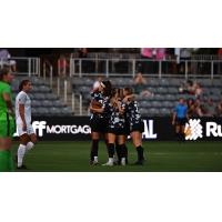 Racing Louisville FC celebrates win