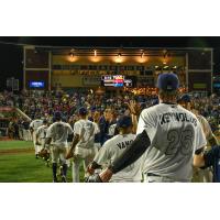 Pensacola Blue Wahoos' Sean Reynolds celebrates win