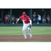 Tacoma Rainiers' Erick Mejia in action