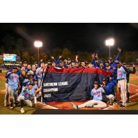 Pensacola Blue Wahoos celebrate championship series win