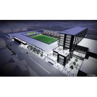 Rendering of Iron District MKE soccer stadium in Milwaukee, Wisconsin