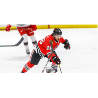 Forward Evan Barratt with the Rockford IceHogs