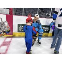 Quad City Storm trick or treat on the ice game