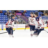 Johnstown Tomahawks react after a goal