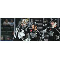 Ontario Reign's Matt Villalta and T. J. Tynan celebrate win