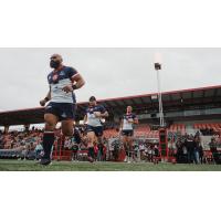 Utah Warriors enter the field