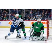 Texas Stars goaltender Anton Khudobin vs. the Manitoba Moose