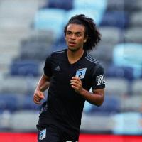 Midfielder Aziel Jackson with Minnesota United FC