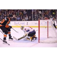 Lehigh Valley Phantoms forward Tanner Laczynski scores