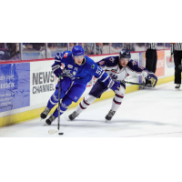 Wichita Thunder forward Barret Kirwin handles the puck vs. the Tulsa Oilers