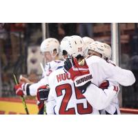 South Carolina Stingrays' Bear Hughes celebrates win