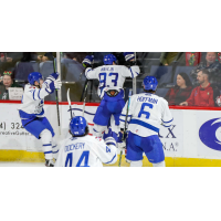 Wichita Thunder react after a goal